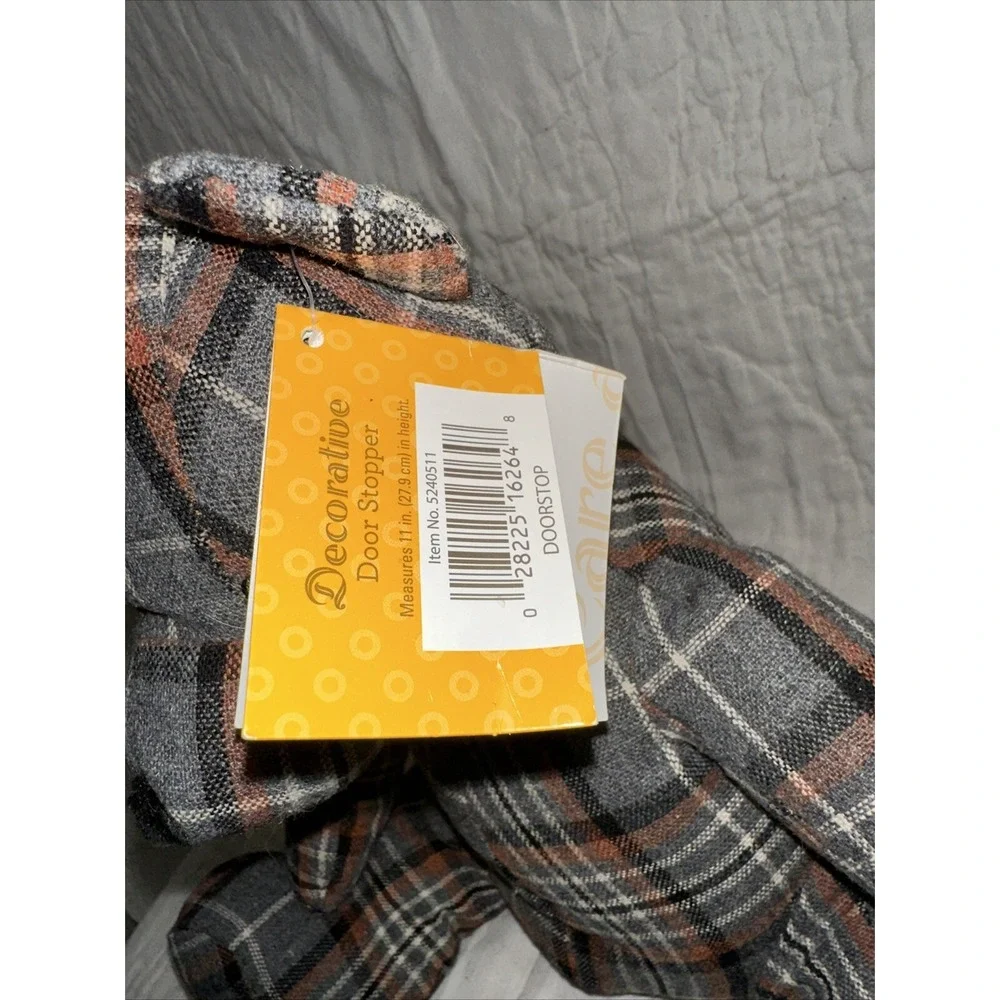 Morgan Cute Plaid Bear Door Stopper